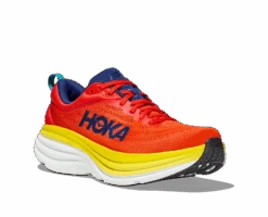 Hoka One One Hoka Bondi 8 Hardloopschoenen Geel/rood Heren -Sport Uitgebreide Kleding Winkel 1123202 rafl 006