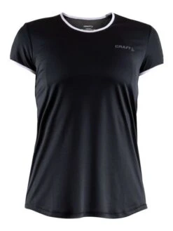 Craft Eaze Korte Mouw Hardloopshirt Zwart Dames
