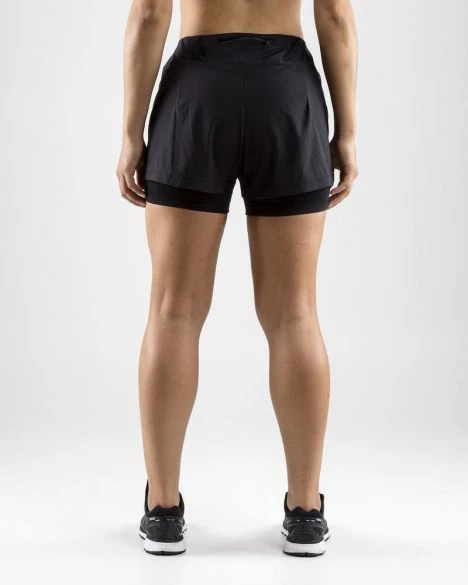 Craft Essential 2-in-1 Hardloop Short Zwart Dames 6 Craft Essential 2-in-1 Hardloop Short Zwart Dames - Afbeelding 4