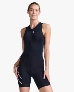 2XU Core Trisuit Mouwloos Zwart/wit Dames