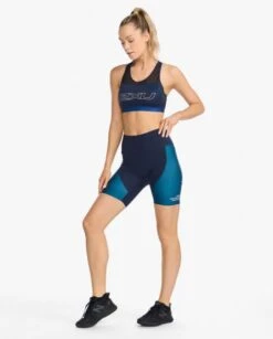 2XU Aero 7 Inch Tri Shorts Blauw Dames -Sport Uitgebreide Kleding Winkel 2xu dames shorts wt6435b mdn wht 03