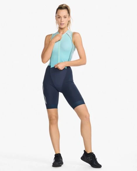 2XU Light Speed Front Zip Trisuit Mouwloos Blauw Dames 5 2XU Light Speed Front Zip Trisuit Mouwloos Blauw Dames - Afbeelding 3