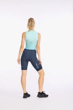 2XU Light Speed Front Zip Trisuit Mouwloos Blauw Dames 14 2XU Light Speed Front Zip Trisuit Mouwloos Blauw Dames -Sport Uitgebreide Kleding Winkel 2xu dames trisuit wt6663d out wht 04