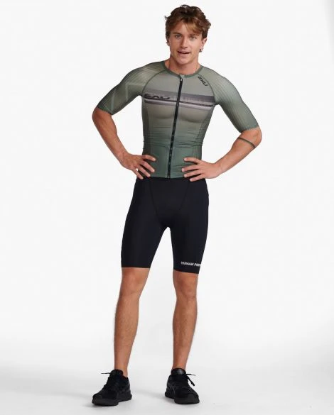 2XU Aero Tri Top Korte Mouw Groen Heren 5 2XU Aero Tri Top Korte Mouw Groen Heren - Afbeelding 3