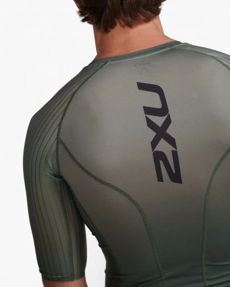 2XU Aero Tri Top Korte Mouw Groen Heren 9 2XU Aero Tri Top Korte Mouw Groen Heren - Afbeelding 7