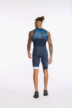 2XU Light Speed Front Zip Trisuit Mouwloos Blauw Heren 11 2XU Light Speed Front Zip Trisuit Mouwloos Blauw Heren -Sport Uitgebreide Kleding Winkel 2xu heren trisuits mt6660d out wht 02