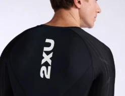 2XU Aero Trisuit Korte Mouw Zwart Heren -Sport Uitgebreide Kleding Winkel 2xu trisuit aero sleeved mt6426d blk wht 024