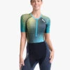 2XU Aero Trisuit Korte Mouw Blauw/groen Dames 2 2XU Aero Trisuit Korte Mouw Blauw/groen Dames -Sport Uitgebreide Kleding Winkel 2xu trisuit aero sleeved wt6431d idk wht