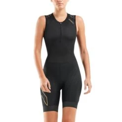 2XU Compression Mouwloos Trisuit Zwart/goud Dames 10 2XU Compression Mouwloos Trisuit Zwart/goud Dames -Sport Uitgebreide Kleding Winkel 2xu trisuits dames compression mouwloos zwart gld wt5522d 03 high