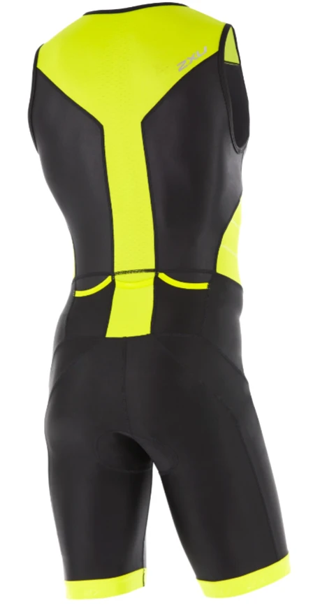 2XU Trisuit X-vent Front Zip Zwart/geel Heren 4 2XU Trisuit X-vent Front Zip Zwart/geel Heren - Afbeelding 2