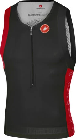 Castelli Free Tri Top Heren Zwart/rood 16069-231