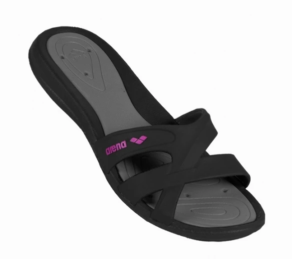 Arena Athena Badslippers Dames Donkergrijs 3 Arena Athena Badslippers Dames Donkergrijs