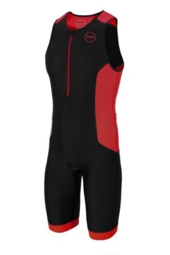 Zone3 Aquaflo Plus Mouwloos Trisuit Zwart/rood Heren