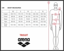 Arena Carbon Compression Long Tight Zwembroek Heren -Sport Uitgebreide Kleding Winkel arena trisuit size chart m
