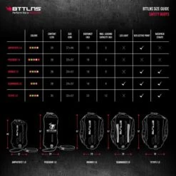 BTTLNS Kronos 1.0 Safeswimmer Backpack Zwemboei 28 Liter Geel -Sport Uitgebreide Kleding Winkel bttlns size guide buoys 11 11