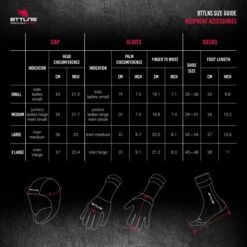 BTTLNS Neopreen Accessoires Voordeelset Mint -Sport Uitgebreide Kleding Winkel bttlns size guide neoprene cap gloves socks 5