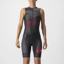 Castelli Free 2 W Tri Singlet Zwart Dames