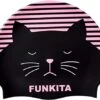 Funkita Crazy Cat Siliconen Badmuts Roze -Sport Uitgebreide Kleding Winkel funkita badmuts dames roze crazy cat 01