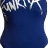 Funkita Piece Zinc'd Strapped In Badpak Dames -Sport Uitgebreide Kleding Winkel funkita badpak zinc blauw strapped in 01