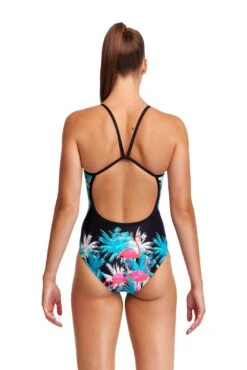 Funkita Flamingo Night Single Strap Badpak Dames -Sport Uitgebreide Kleding Winkel funkita flamingo night single strap dames 03