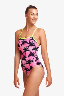 Funkita Pop Palms Single Strap Badpak Dames -Sport Uitgebreide Kleding Winkel funkita live wire single strap dames fs15l pop palms 02