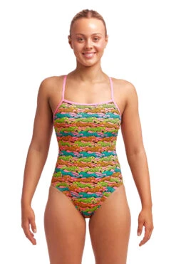 Funkita Lying Cheet Single Strap Badpak Dames -Sport Uitgebreide Kleding Winkel funkita zwemkleding dames single strap fks030l lying cheet 004