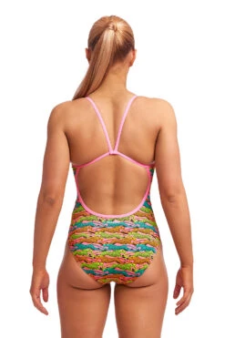 Funkita Lying Cheet Single Strap Badpak Dames -Sport Uitgebreide Kleding Winkel funkita zwemkleding dames single strap fks030l lying cheet 005