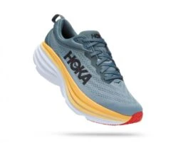 Hoka One One Hoka Bondi 8 Wide Hardloopschoenen Zilver/grijs Heren
