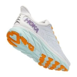 Hoka One One Clifton 8 Hardloopschoenen Grijs/oranje Dames -Sport Uitgebreide Kleding Winkel hoka dames 1119394 bdbw 003
