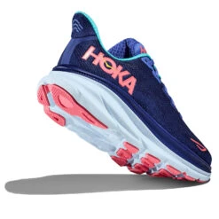 Hoka One One Hoka Clifton 9 Hardloopschoenen Blauw/roze Dames -Sport Uitgebreide Kleding Winkel hoka hardloopschoenen 1127896 bbcrm 004