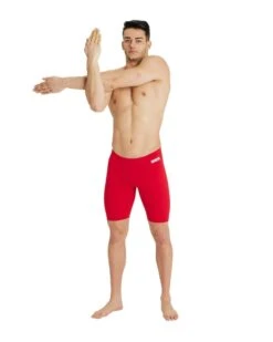 Arena Team Swim Jammer Rood Heren -Sport Uitgebreide Kleding Winkel m team swim jammer solid red white 2