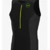 Zone3 Aquaflo Plus Mouwloos Tri Top Zwart Heren -Sport Uitgebreide Kleding Winkel mens aquaflo top black front z3 web