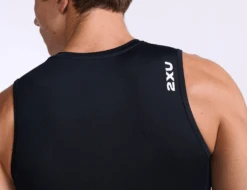 2XU Core Tri Singlet Mouwloos Zwart Heren -Sport Uitgebreide Kleding Winkel mt6438a blk wht 026