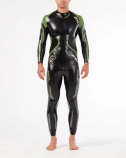 2XU Propel Pro Lange Mouw Wetsuit Zwart/groen Heren -Sport Uitgebreide Kleding Winkel mw5124c blk ngg 01b