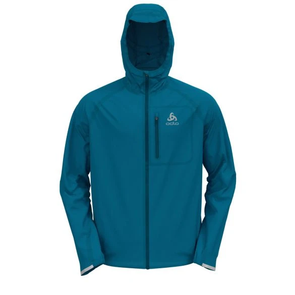 Odlo Dual Dry Waterproof Hardloopjack Blauw Heren 4 Odlo Dual Dry Waterproof Hardloopjack Blauw Heren - Afbeelding 2