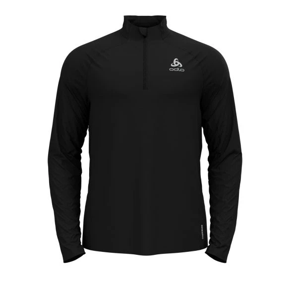 Odlo Essential Ceramiwarm (zip) Hardloopshirt Lange Mouw Zwart Heren 3 Odlo Essential Ceramiwarm (zip) Hardloopshirt Lange Mouw Zwart Heren