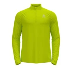 Odlo Essential Ceramiwarm (zip) Hardloopshirt Lange Mouw Geel Heren