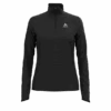 Odlo Run Easy Warm (zip) Millennium Element Hardloopshirt Lange Mouw Zwart Dames -Sport Uitgebreide Kleding Winkel odlo run easy vest dames zwart 313261 60008 01