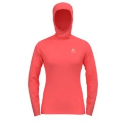 Odlo Zeroweight Ceramiwarm Hardloopshirt Lange Mouw Roze Dames
