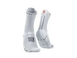 Compressport Pro Racing V4.0 High Cut Hardloopsokken Wit