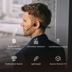 Shokz OpenComm Hoofdtelefoon Zwart -Sport Uitgebreide Kleding Winkel shokz koptelefoon opencomm c102bk 14