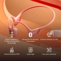 Shokz OpenRun Pro Hoofdtelefoon Roze -Sport Uitgebreide Kleding Winkel shokz koptelefoon openrun pro s810pk 05