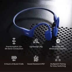 Shokz OpenRun Hoofdtelefoon Blauw 14 Shokz OpenRun Hoofdtelefoon Blauw -Sport Uitgebreide Kleding Winkel shokz koptelefoon openrun s803bl 06