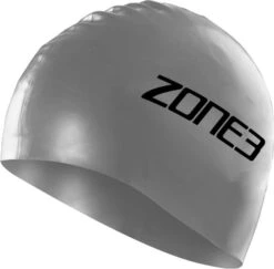 Zone3 Silicone Swim Cap Zilver