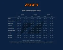 Zone3 Evolution Swimrun Heren 2020 -Sport Uitgebreide Kleding Winkel sizing guides mens wetsuit
