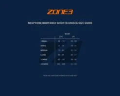 Zone3 Originals Neopreen Buoyancy Shorts 5/3mm -Sport Uitgebreide Kleding Winkel sizing guides neoprene buoyancy shorts legs 3