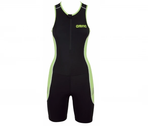 Arena ST Front Zip Mouwloos Trisuit Zwart/groen Dames 3 Arena ST Front Zip Mouwloos Trisuit Zwart/groen Dames