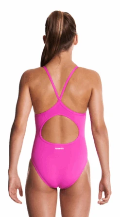 Funkita Still Roze Diamond Back Badpak Meisjes -Sport Uitgebreide Kleding Winkel still pink 1