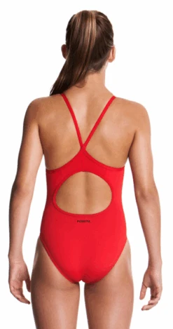 Funkita Still Rood Diamond Back Badpak Meisjes -Sport Uitgebreide Kleding Winkel still red 1