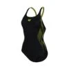 Arena Swim Pro Back Badpak Zwart/groen Dames -Sport Uitgebreide Kleding Winkel w swimsuit swim pro back graphic black softgreen 01